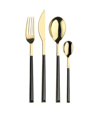 Posate da tavola Sushi Anniversary Gold&Black (24 pezzi) » Vendita Online » Pinti Inox
