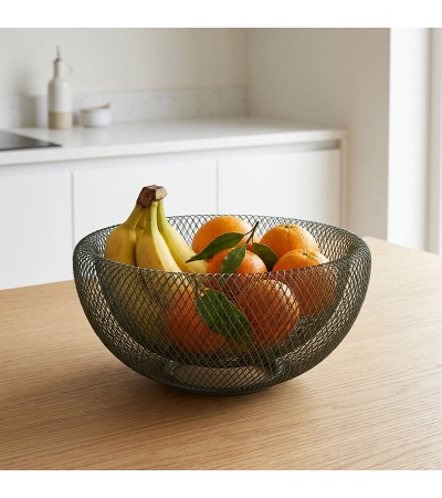 Caleido Metal Basket | Modern Decorative Design | Pinti Inox