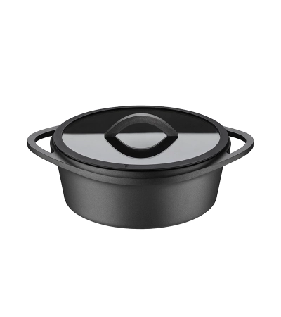 FUSIONI deep casserole with lid - Made of aluminum with internal non-stick coating » Online Shop » Pinti Inox