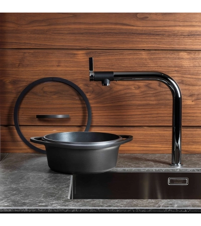 Casseruola alta FUSIONI con coperchio - Alluminio con rivestimento interno antiaderente » Pinti Inox