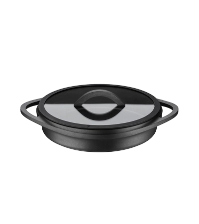 FUSIONI low casserole with lid - Made of aluminum with internal non-stick coating » Online Shop » Pinti Inox