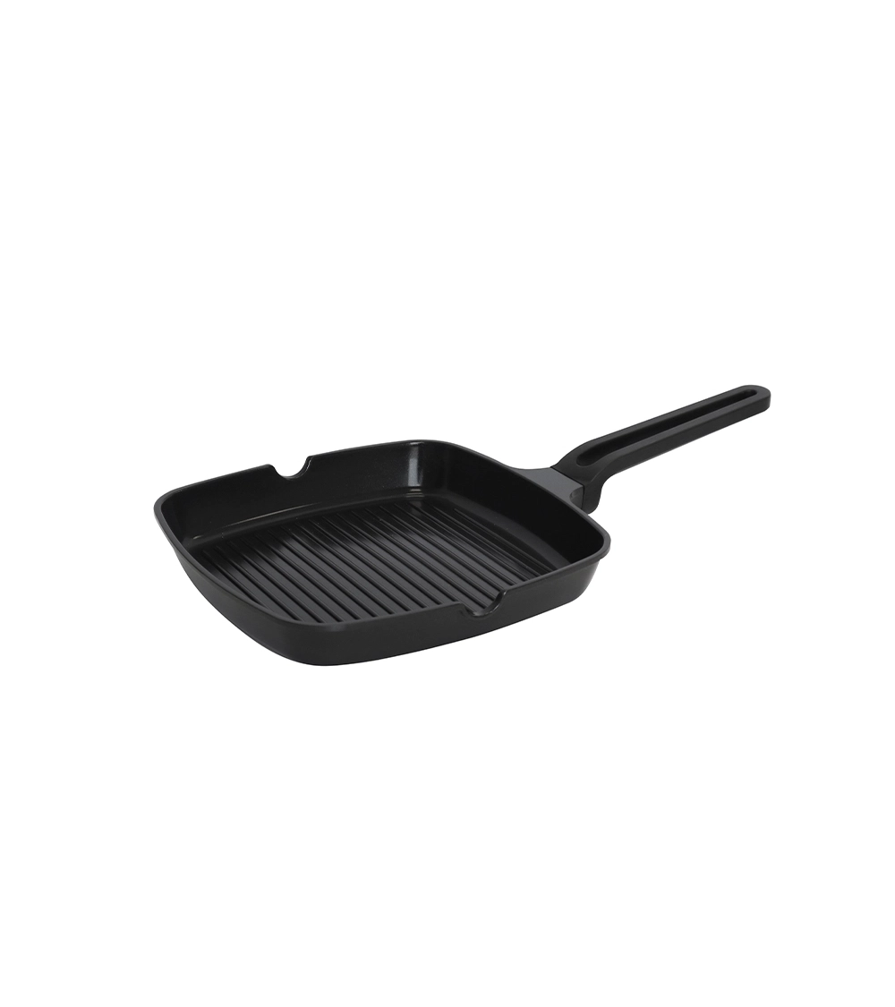 FUSIONI EcoTech grill pan with handle - Made of aluminum with internal PFAS free non-stick coating » Online Shop » Pinti Inox