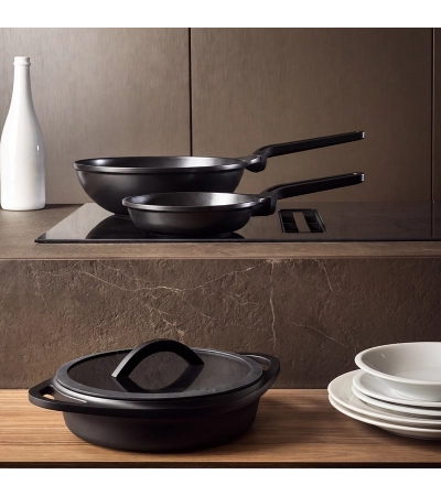 Casseruola bassa FUSIONI EcoTech con coperchio Alluminio con rivestimento interno antiaderente senza PFAS » Pinti Inox