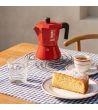 Caffettiera Moka Capri per induzione rossa in alluminio per alimenti » Vendita Online » Pinti Inox