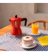 Caffettiera Moka Capri per induzione rossa in alluminio per alimenti » Vendita Online » Pinti Inox