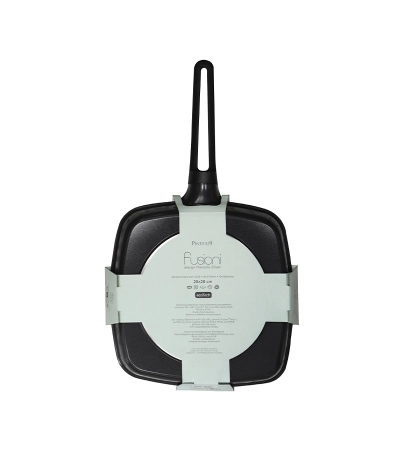 FUSIONI EcoTech grill pan with handle - Made of aluminum with internal PFAS free non-stick coating » Online Shop » Pinti Inox
